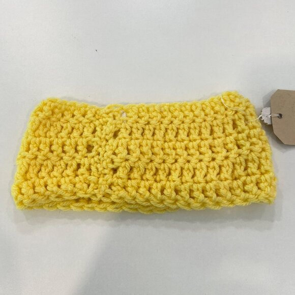 Yellow Handcrafted Knit Headband/Collar With Button Accent New With Tags - Picture 4 of 7